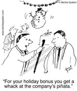 funny business christmas party cartoon pinata bonus 1507