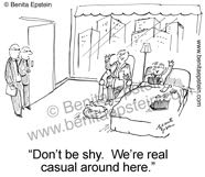 funny business cartoon casual office worker 1476