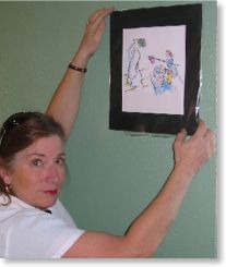 wedding cartoon hung at Greengo's