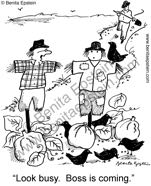 scarecrow farmer boss cartoon
