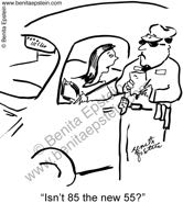 speeding ticket cop car cartoon 1233