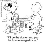 Funny medical cartoon kids play doctor 1546