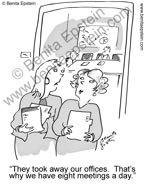 business  businesswomen meetings offices paperwork cartoon 1018