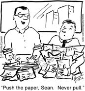 funny business coworker cartoon paper pusher 1500