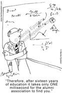 funny education educational teacher teaching college university high school professor graduation alumni association formula formulae blackboard man male powerpoint newsletter cartoon 1670