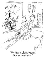 medical hospital transplant team doctor patient cartoon 1456