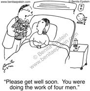 hospital cartoon patient get well boss 1527