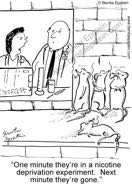 funny medical research cartoon doctor scientist nicotine rats smoke experiment 1501