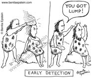 funny medical cartoon early detection cavemen lump 1534