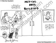 funny medical cartoon medical arts building inge da vinci painter medical building docts patients sickness diagnosis treatment 1174