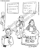 funny medical cartoon doctor cartoons physicians nurses charts foretuneteller diagnosis hospital reading charts 1037