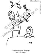 funny nurse powerpoint cartoon stethoscope busypreparing nursing childcare juggling career medical health healthcare doctors office rn hospital 1256