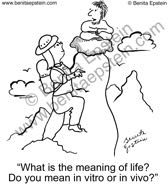 funny powerpoint newsletter nurse in vivo in vitro guru mountain explore life search doctor medical scientist science cartoon 1246