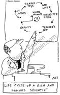 funny science scientist life cyclegrants research experiment career professor frog lab seminar powerpoint presentation lecture teacher students graduate cartoons cartoon 1624
